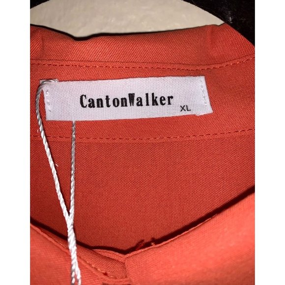 Womens button down blouse collared shirt buttoned cuffs XL loose fit top - Picture 3 of 5